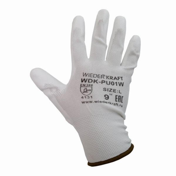 Перчатки защитные WDK-PU01W/XXL