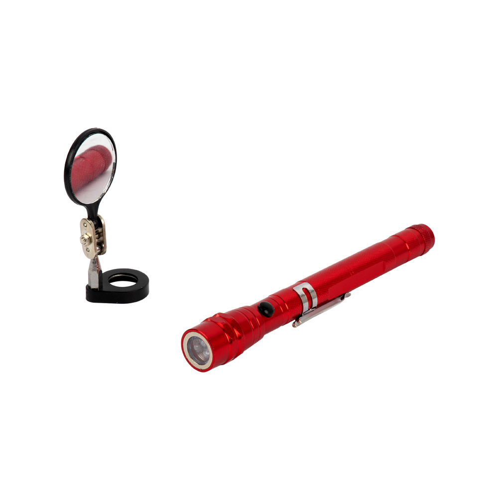 Фонарь на гибкой рукоятке с зеркалом WDK-65453 (RED)